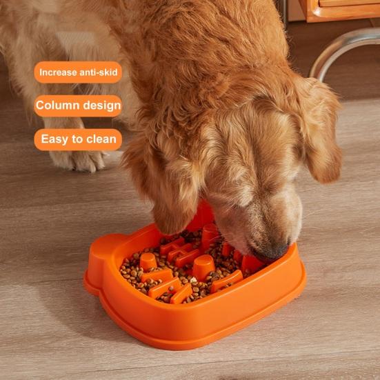 

Миска для медленного питания домашних животных, нескользящая, предотвращает случайные травмы, экологически чистая полипропиленовая миска с милым тигром, миска для корма для собак