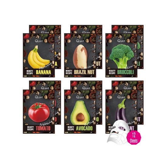 

QURET Super Food Beauty Рецепт Маски Набор 12items