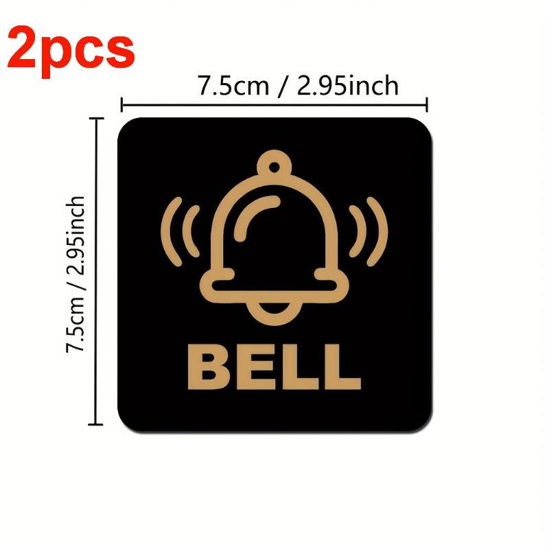 2 Pezzi Divertente Segno Acrilico "Si Prega di Suonare il Campanello" Impermeabile Decorazione Parete Porta per Negozio Caffetteria Ingresso Vendita al Dettaglio