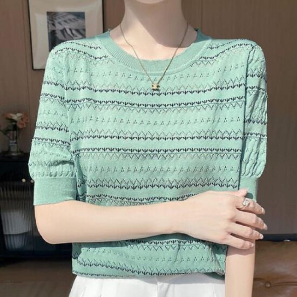 Navava ShorT Sleeve Round Neck KniT T shirT Nk2911