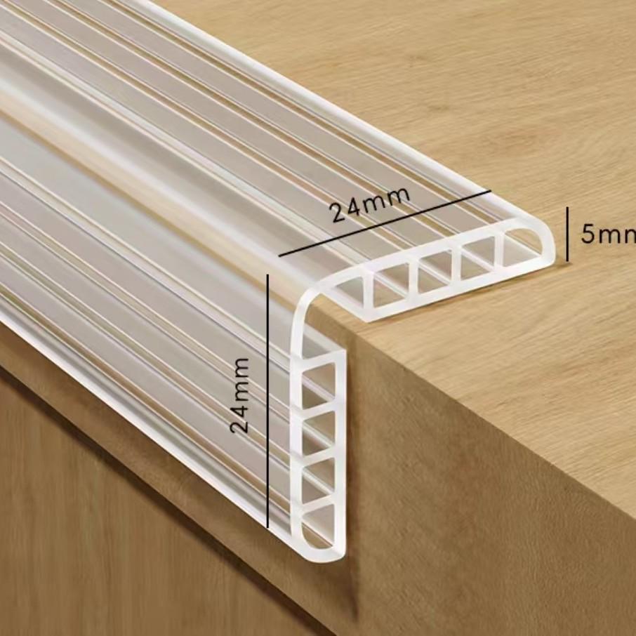 

Upgraded Transparent Anti-Collision Bump Strip - Soft, Anti-Pilling, for Kindergarten Safety 4 corner guards with adhesive