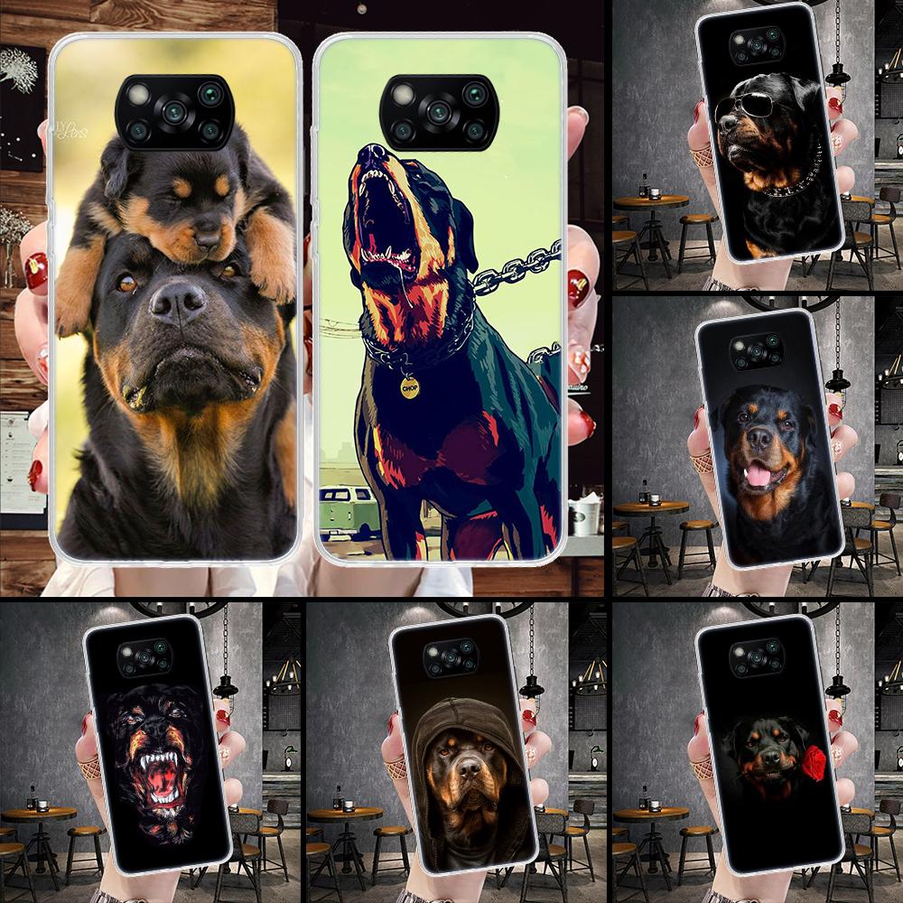 Rottweiler Dog Soft Phone Case For Xiaomi Redmi 15C 15 13C 13 Poco X5 X6 X7 F7 Ultra M7 12C 12 10 10C 9C 9A 9T 9 Fundas Poco X3