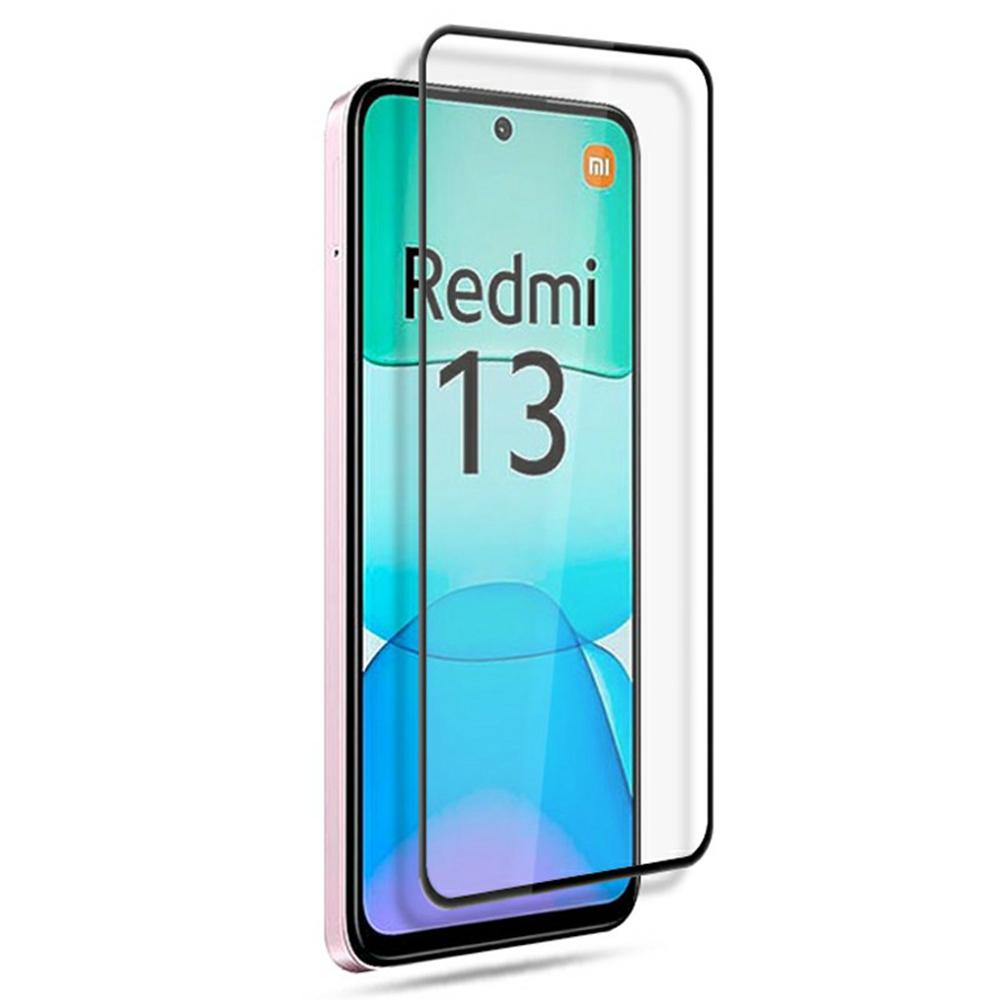 

MOCOLO For Xiaomi Redmi 13 5G/4G Screen Protector Anti-Shatter Silk Printing Tempered Glass Film Black