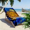 Sun and Moon Starry Sky Design Beach Towel Quick-drying for Travel Outdoor Sports Jogging Beach and Swimming