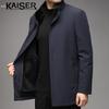 Men's Mink Collar Mid-Length Down Jacket with Rabbit Fur Lining