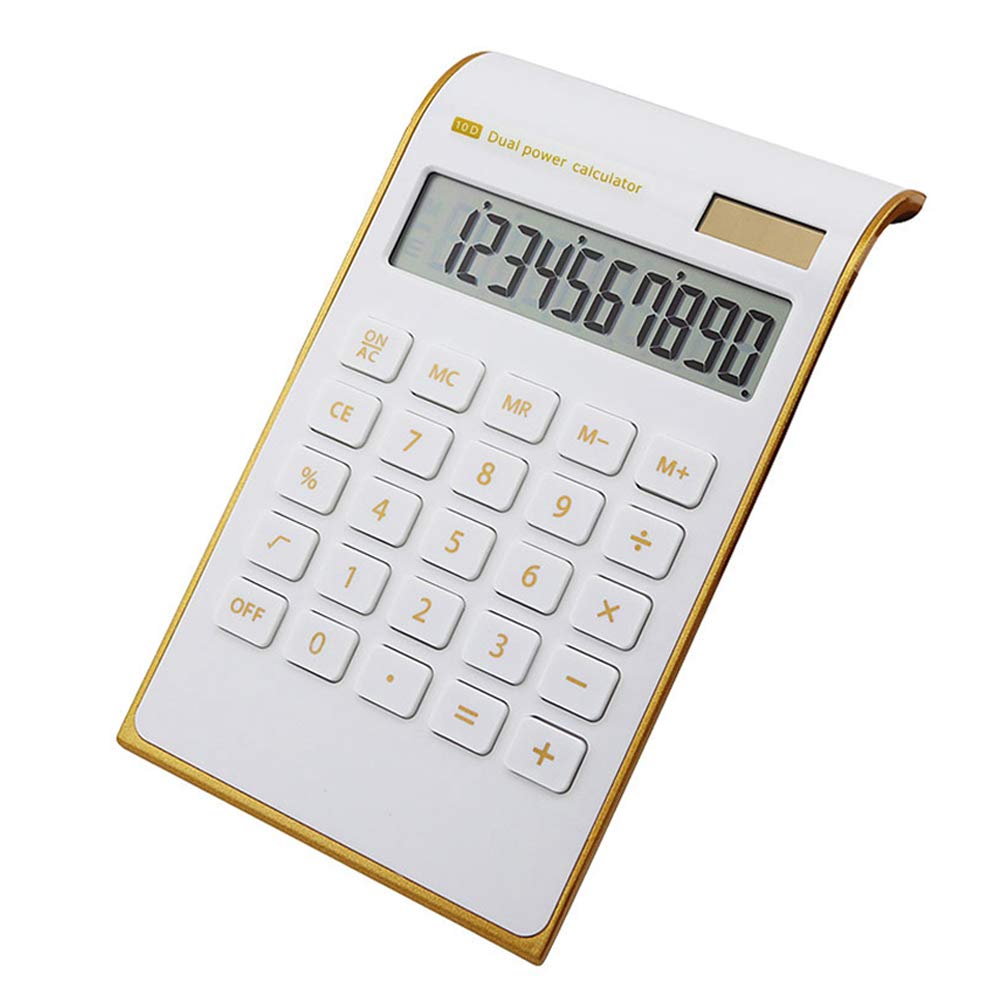 

SMART SPACE Solar Office Standard Dual Solar and Battery for and Home Use Calculator, 10-Digit, Thin, Functions, Slim, Large, Stylish, Portable, білий