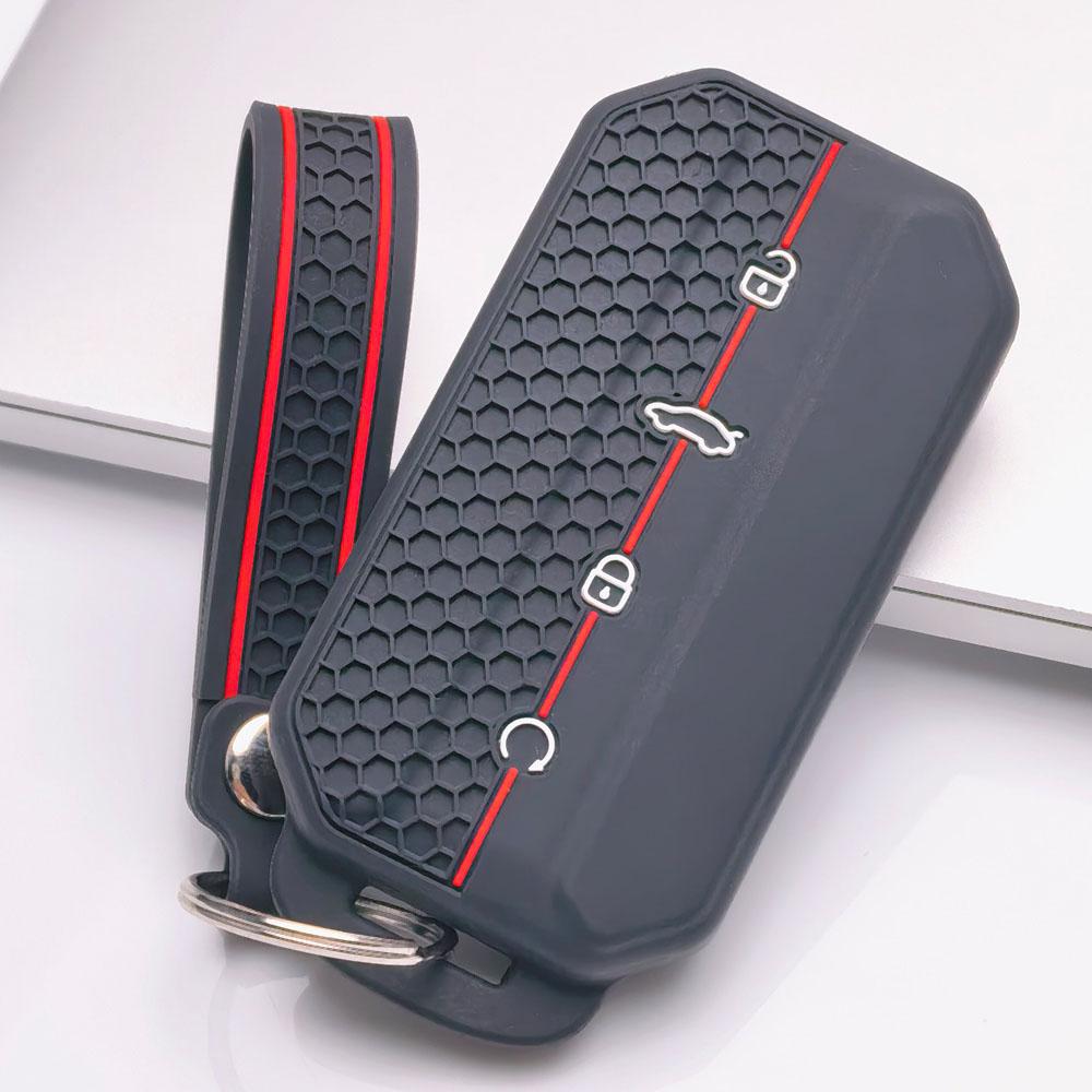 Key Fob Cover for Chery A8 Tiggo Plus with Keychain Anti-Scratch Guard Shockproof Protection Soft Grip Texture Responsive Button Touch