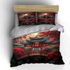 Classical Courtyard With Red Bridge Duvet Cover Set With 3D Printing Design Soft Polyester Bedding Set All-Season Comfort