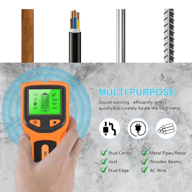 1pc 5-in-1 Wall Detector Stud Finder Tool Handheld Screw Column Detector Wall Metal Detector (Batteries Not Included)