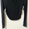 Used LOEWE Long-sleeved cut and sew, black, V-neck, size 36