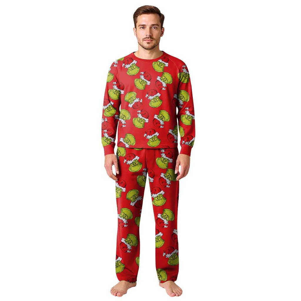 Christmas Prints Family Matching Long Sleeve Tops+Pants Set Family Matching Sets