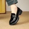 Fashion Retro Platform Heightening Loafers Womens Autumn New British Style Casual Small Leather Shoes Platform Comfortable Casual Shoes