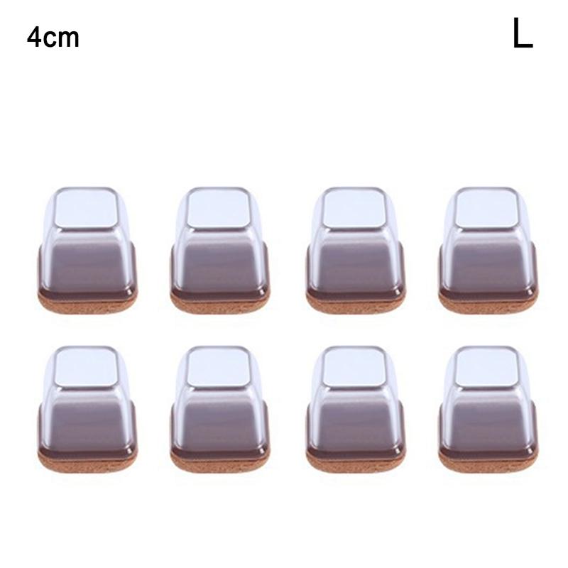 8pcs Chair Leg Covers Silicone Felt Bottom Anti-slip Table Legs Mats Elastic Soft Furniture Foot Protector Pads Floor Protection