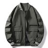 Tendenza Primaverile Uomo Giacca Ampia con Colletto da Baseball Giacca Giovane Versatile Moda Top Confortevole