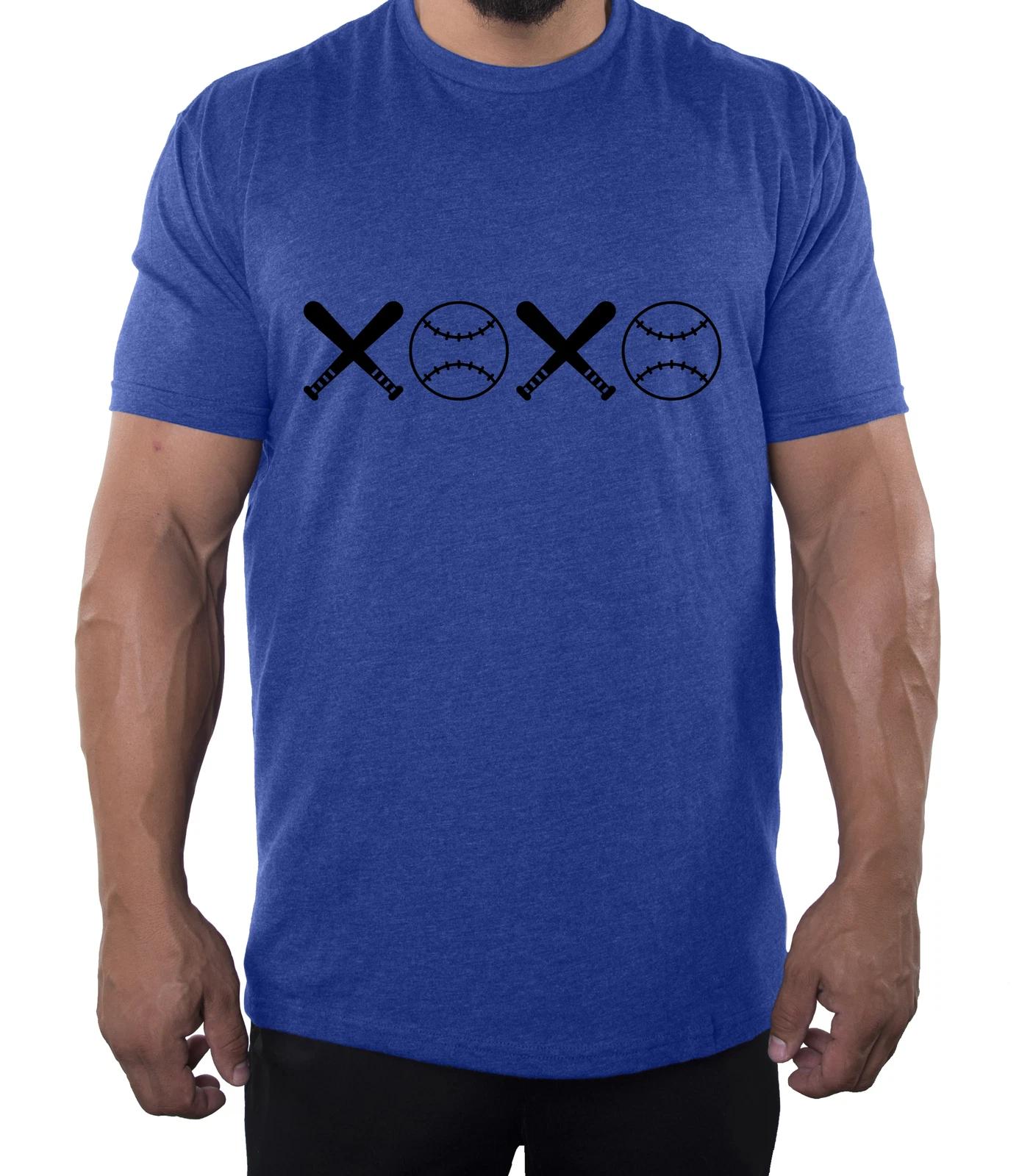 XOXO Baseball T-Shirt, Men s Graphic Shirts, Cool Baseball Tees XL