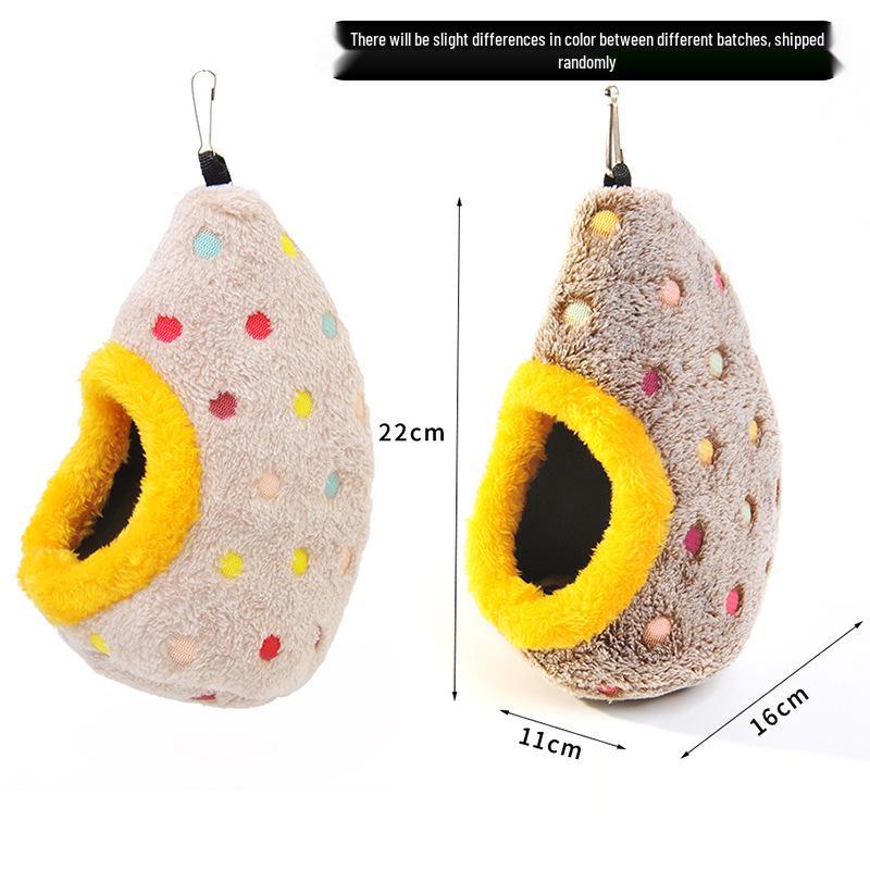 

Tiger Skin Peony Finch Winter Thick Cotton Bird Nest Egg-Shaped Hanging Cage for Parrots