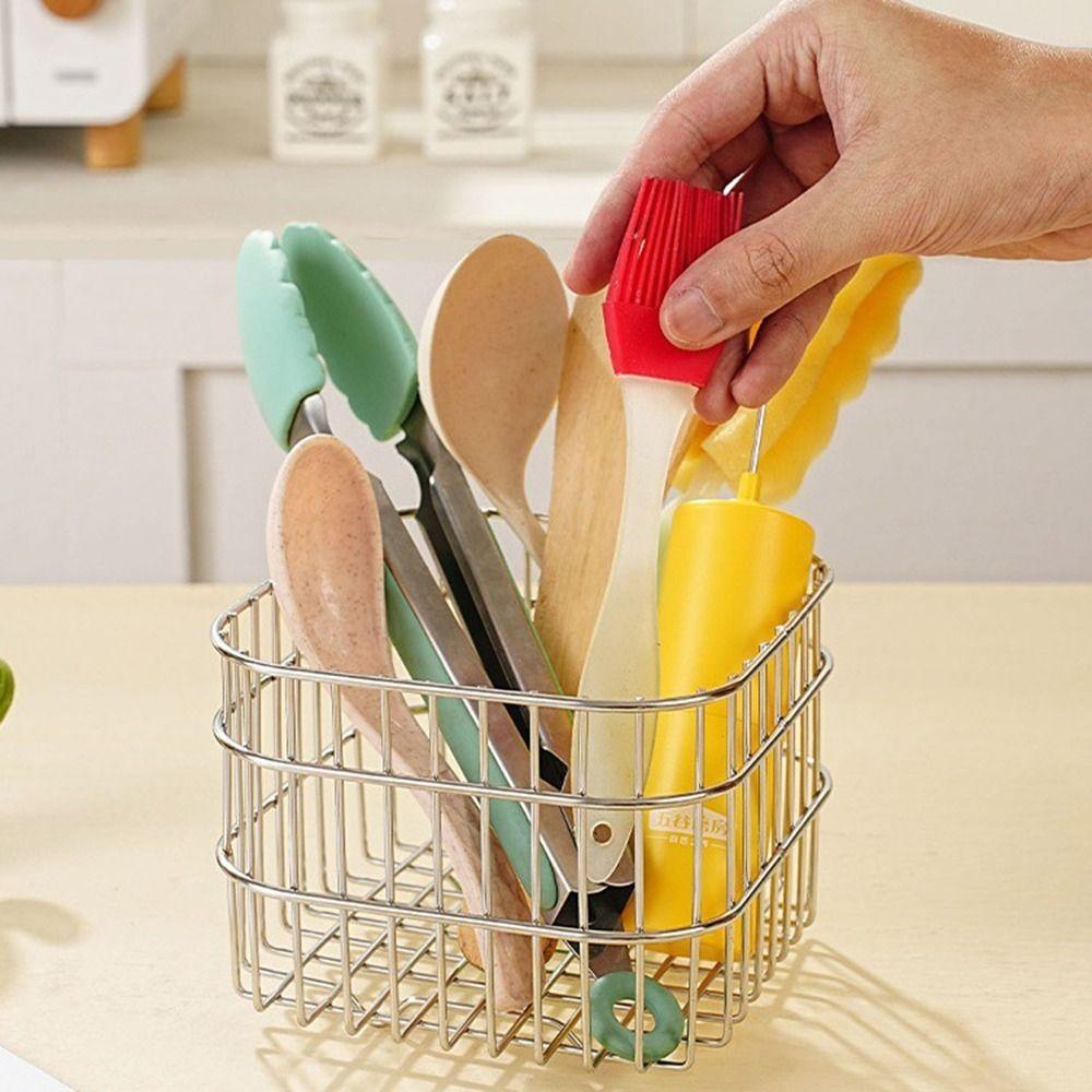 Space Saving Cosmetic Storage Box Waterproof Metal Wire Basket Kitchen