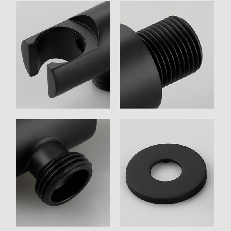 Wall Mounted Handheld Shower Holder Shower Mounting Brackets Wall Elbow Spouts Water Inlet Angle Valves Bathroom Accessory