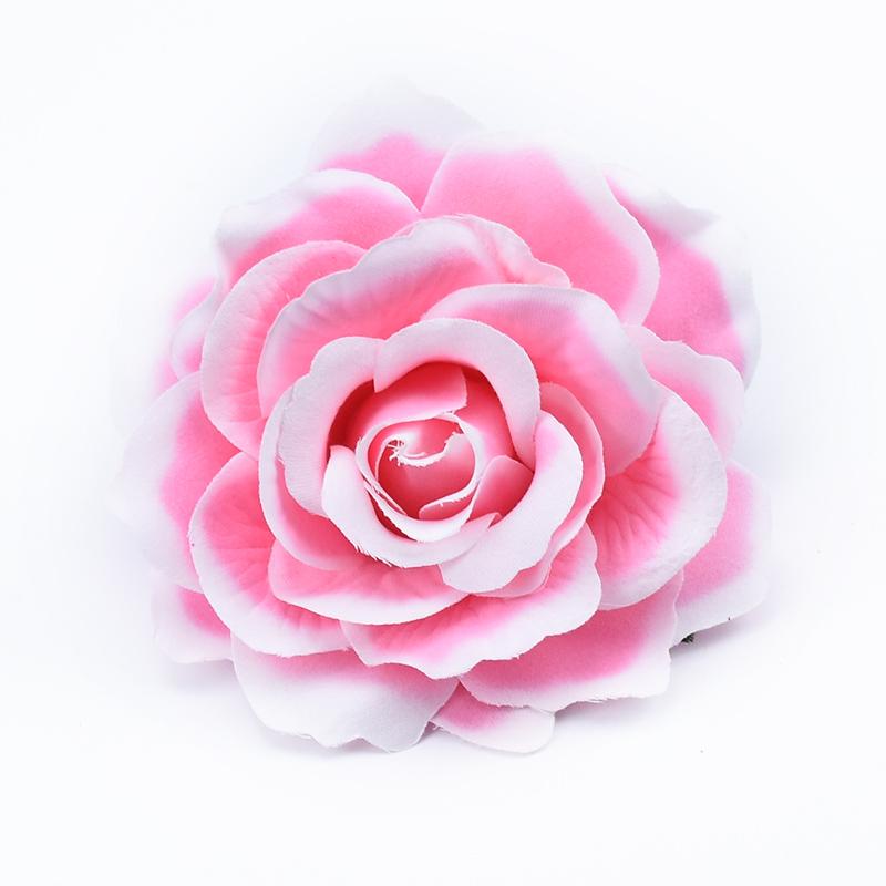 2Pcs 10CM Rose Head Wedding Flower Wall Scrapbook for Home Decor Christmas Garland Silk Flowers Bridal Brooch Artificial Flowers