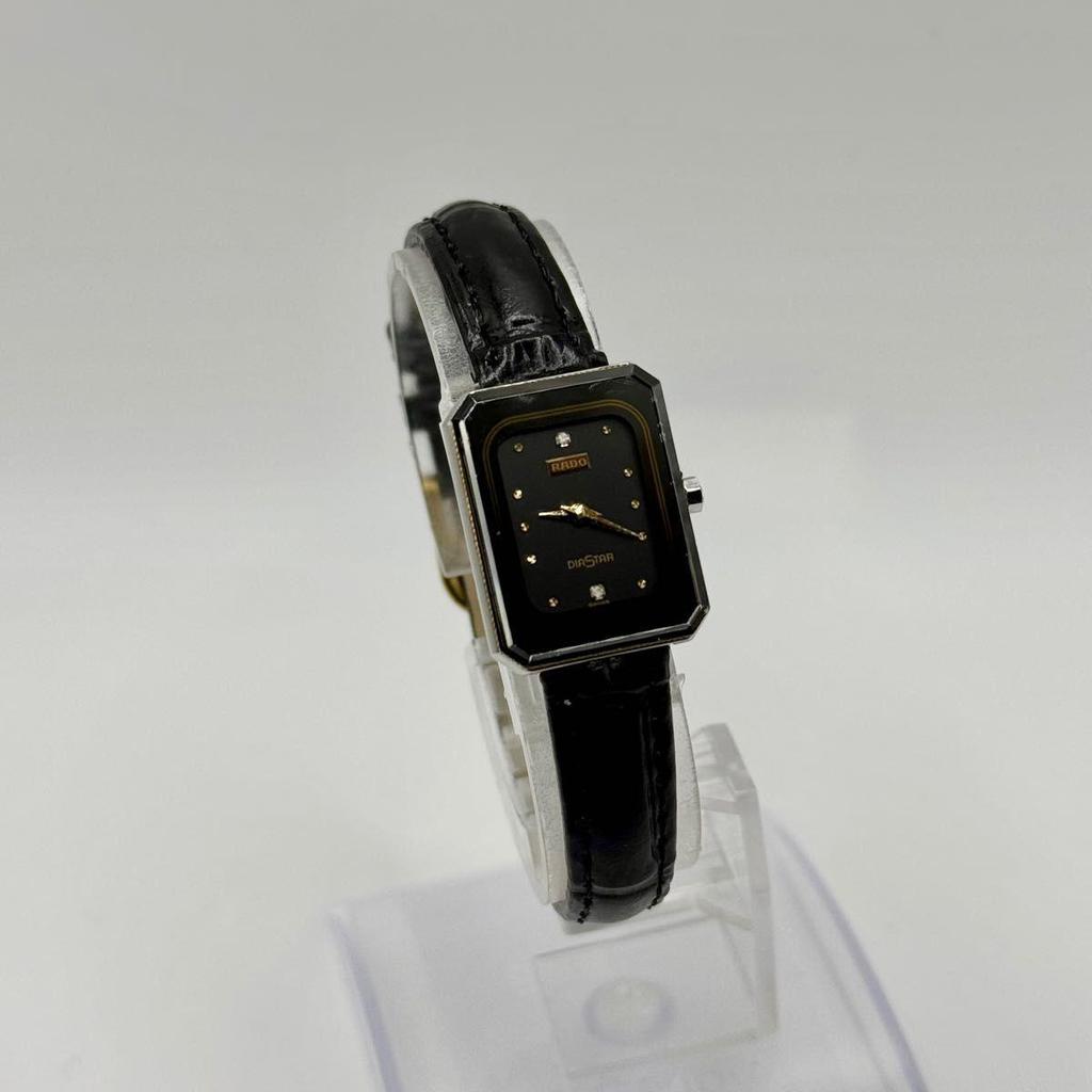 Used RADO Diastar 153.1016.3QZ black dial ladies watch