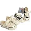 canvas shoes with thick soles and two wear women's summer thin styles, versatile retro lazy people, one pedal, little white shoes, independent station