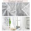 1 Stück Weißer Tüll-Fenstervorhang Polyester Halbtransparent Blumen-Spitze Türvorhang Perfekt für Schlafzimmer- & Wohnzimmerdekoration