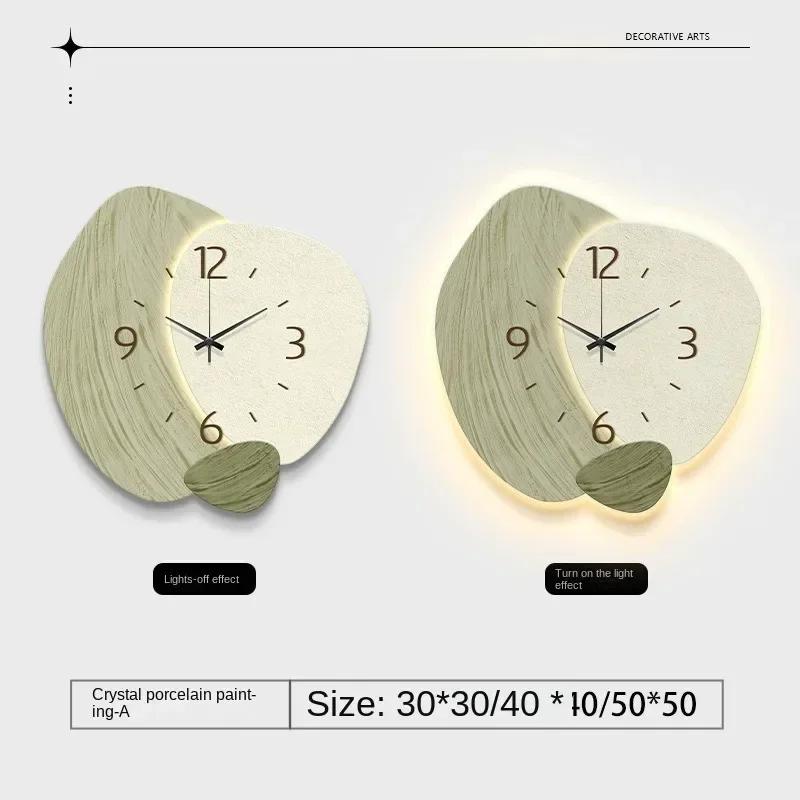 Living Room Clock Wall Clock High-end Atmospheric Clock Hanging Wall Hot Selling Machinery Fashion Cream Wind Creative