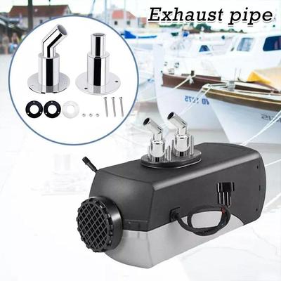 1 stuks Auto Touringcar Luchtverwarmer Uitlaatbehuizing Accessoires Materiaal Schaal Buis Recht Door Scheepsstaal Hardware Stainles T0K6