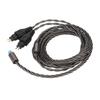 2Pin Sound Cable 3 in 1 Silver Plated Copper Cable Replacement for HD650 HD660S HD6XX HD600 HD660 HD580 HD535 HD545
