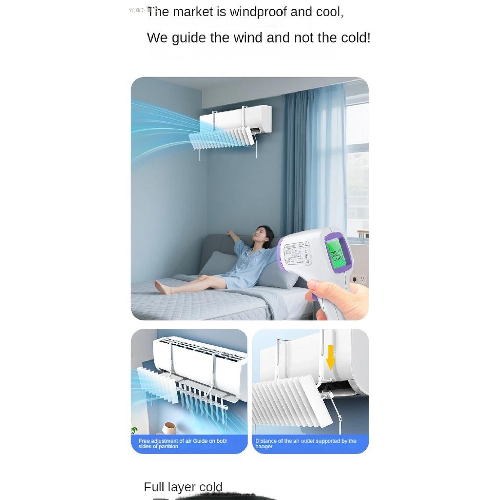 Air Conditioner Windshield Wall-Mounted Universal Confinement Anti-Draft Blowing Cold Air Cover Wind Deflector Air Outlet Louver