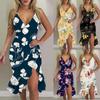 Tight Hip Dress For Women V Neck  Dresses Ladies Floral Print Cocktail Evening Party Sheath Dress