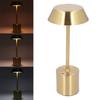 LED Kabellose Schreibtischlampe Gold Wiederaufladbar 3 Farben Touch Dimmbar Batteriebetrieben Schlafzimmerlampe für Re