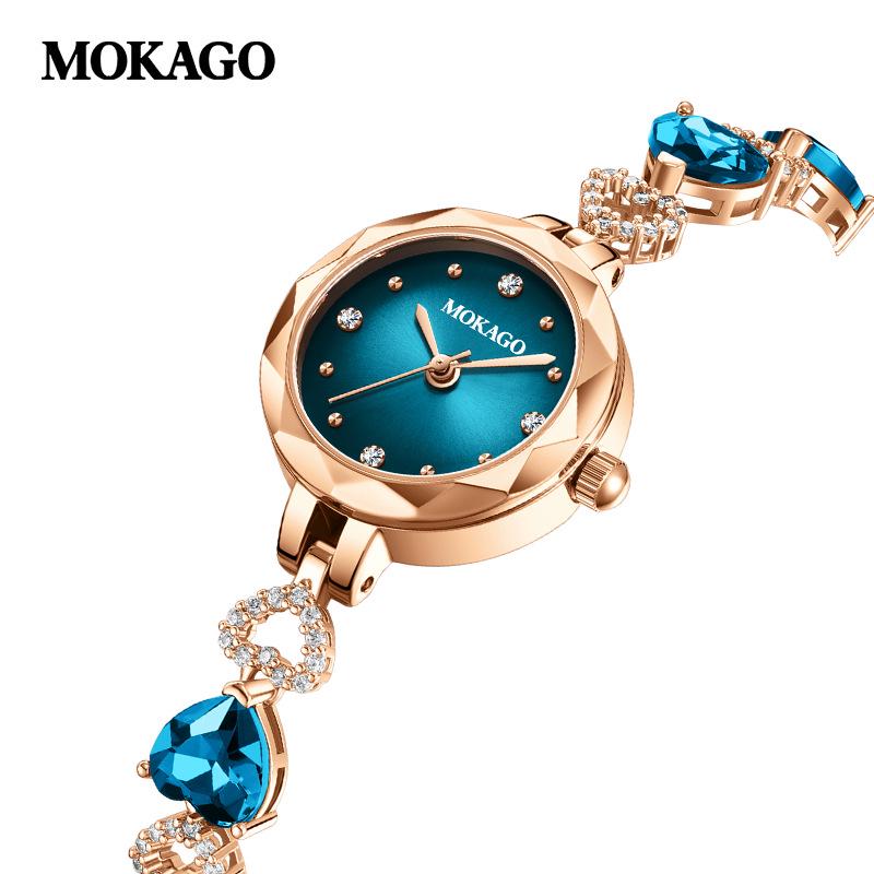 Mokaka Ocean Heart Women s Luxury Diamond Quartz Watch