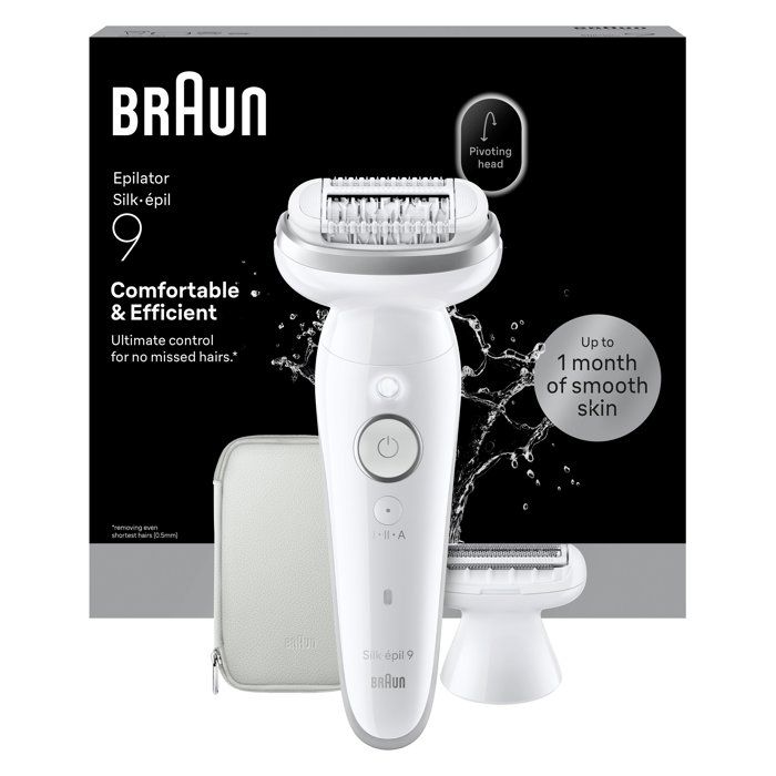 Elektrischer Epilierer - BRAUN - SES9-030 - 2 Modi - 50 Min. - Wasserdicht - Weiß