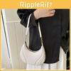 Solid Color Simple Croissant Shaped Women Casual Shoulder Bag For Use Daily