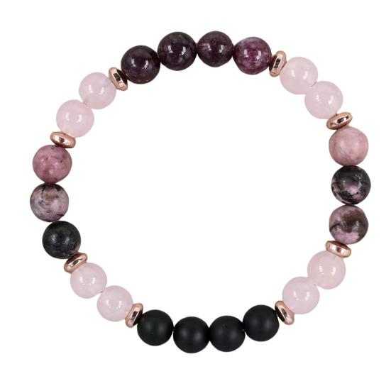 Natural Stone Beaded Bracelets Semi-Precious Gemstones Beaded Bracelets Healing Stretch Round Bead Bracelets for Men Women