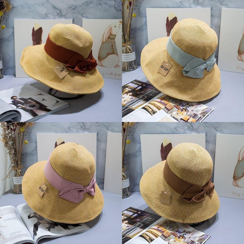 Uvcut Sun Hat For Women With Large Brim And Butterfly Bow Sun Protection Summer Fashion