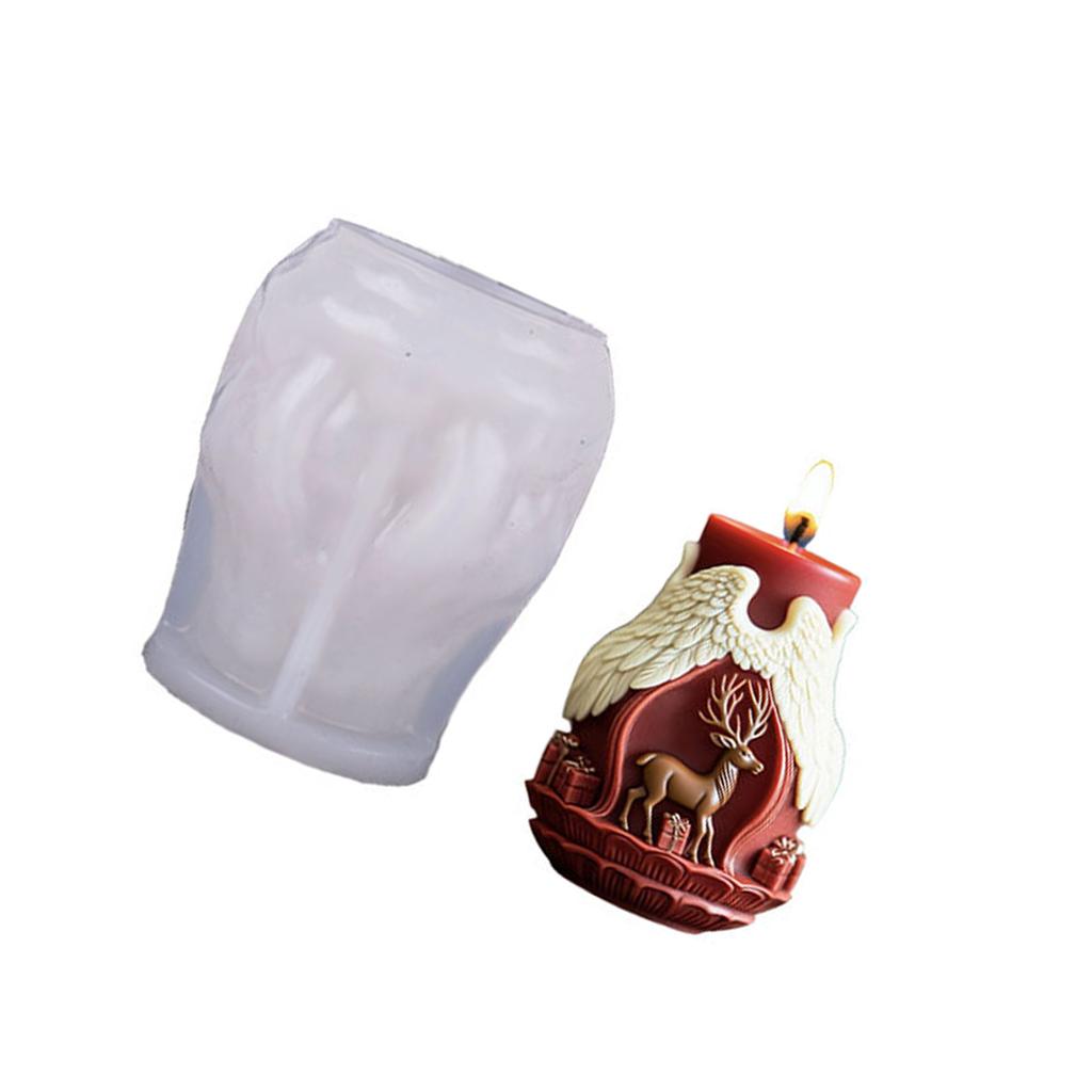 Santa Claus Candle Molds Castings Molds Christmas Silicone Moulds Epoxy Resin Molds Elks Molds Plasters Molds