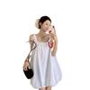 White age-reducing bud dress women's spring new foreign style fashion loose and thin suspender short skirt tide