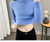 2025 Women's Velvet Knit Half-Turtleneck Sweater: Cozy Winter Base Layer Top