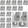 16 Pack Handheld Metal Pencil Sharpener with 2 Holes - Aluminum Alloy Sharpener for Standard Size Pencils