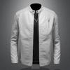 Autumn Plus Collar Leather Jacket for Men, Trendy Slim Fit Men's Casual Motorcycle Suit Leather Jacket