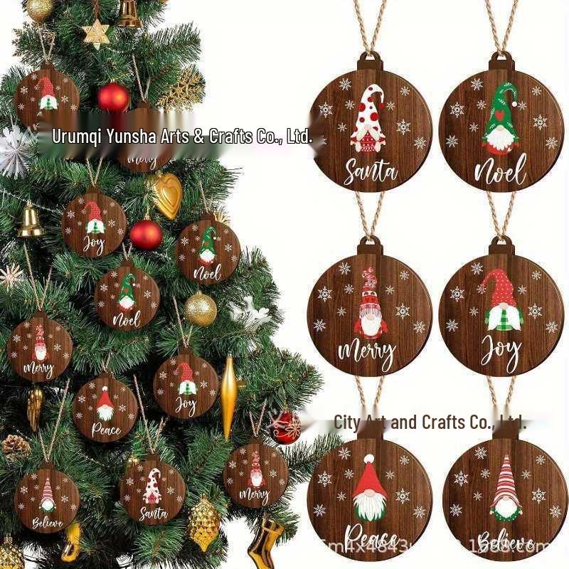 36-Piece Handmade Walnut Cracker Christmas Ornament Set - Ideal for Holiday Gifts & Tree Decoration