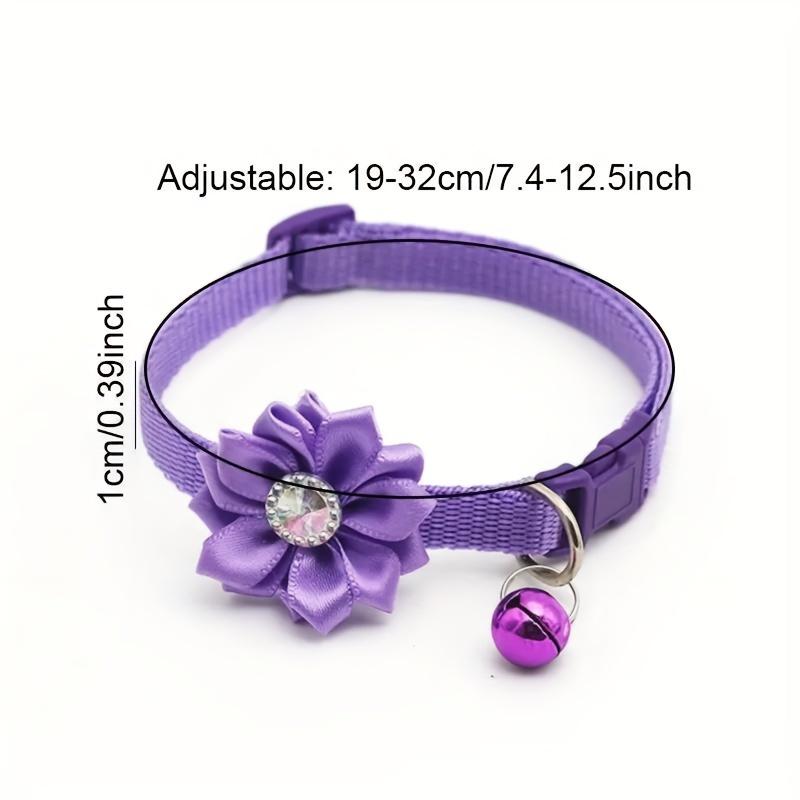 8pcs Adjustable Flower Dog Collar for Small, Medium, and Large Dogs and Cats - Stylish and Comfortable Pet Accessory