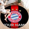 FC Bayern Munchen Custom Name Round Area Rug,Carpet Rug for Living Room Bedroom Sofa Playroom Decor,Non-slip Floor Mat