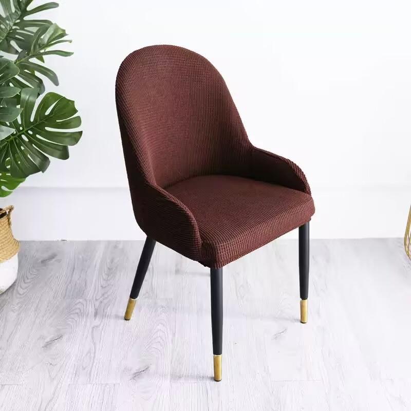 Elastic Jacquard Curved Pineapple Chair Cover with Armrests - Universal, Dustproof, Four Seasons Use