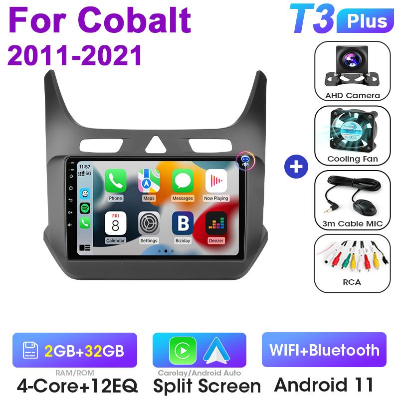 2 Din Android 12 Car Radio For Chevrolet Cobalt 2 2011 - 2018 Multimedia Video Player GPS 4G Carplay Auto Stereo QLED Head Unit