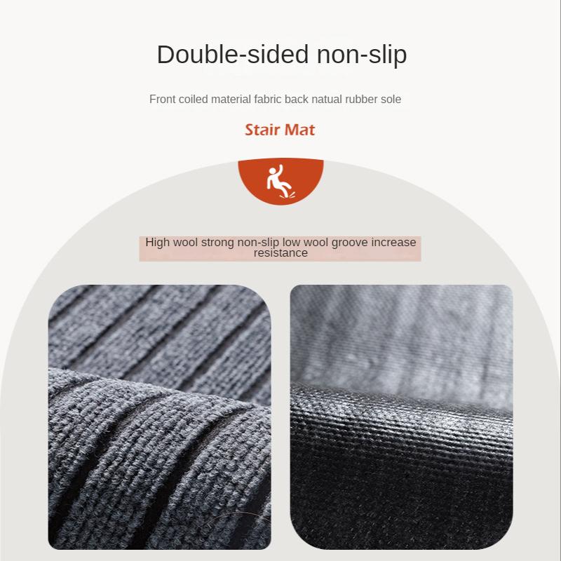 Treppenstufenmatte Anti-Rutsch-Matte für die Heimtreppe Rotierender, schalldichter Stufenteppich mit Stufenbodenmatte