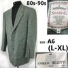Vintage 80s-90s SHARIVE ANGIOLI MILIOTTI Tailored Jacket Blazer A6 Men's L-XL Green Check Coat Jumper