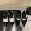 fashion 2024 Women's Shoes Brand Women's Mary Jane Spring and Autumn Pointed Toe Single Shoes Pumpkin Shoes